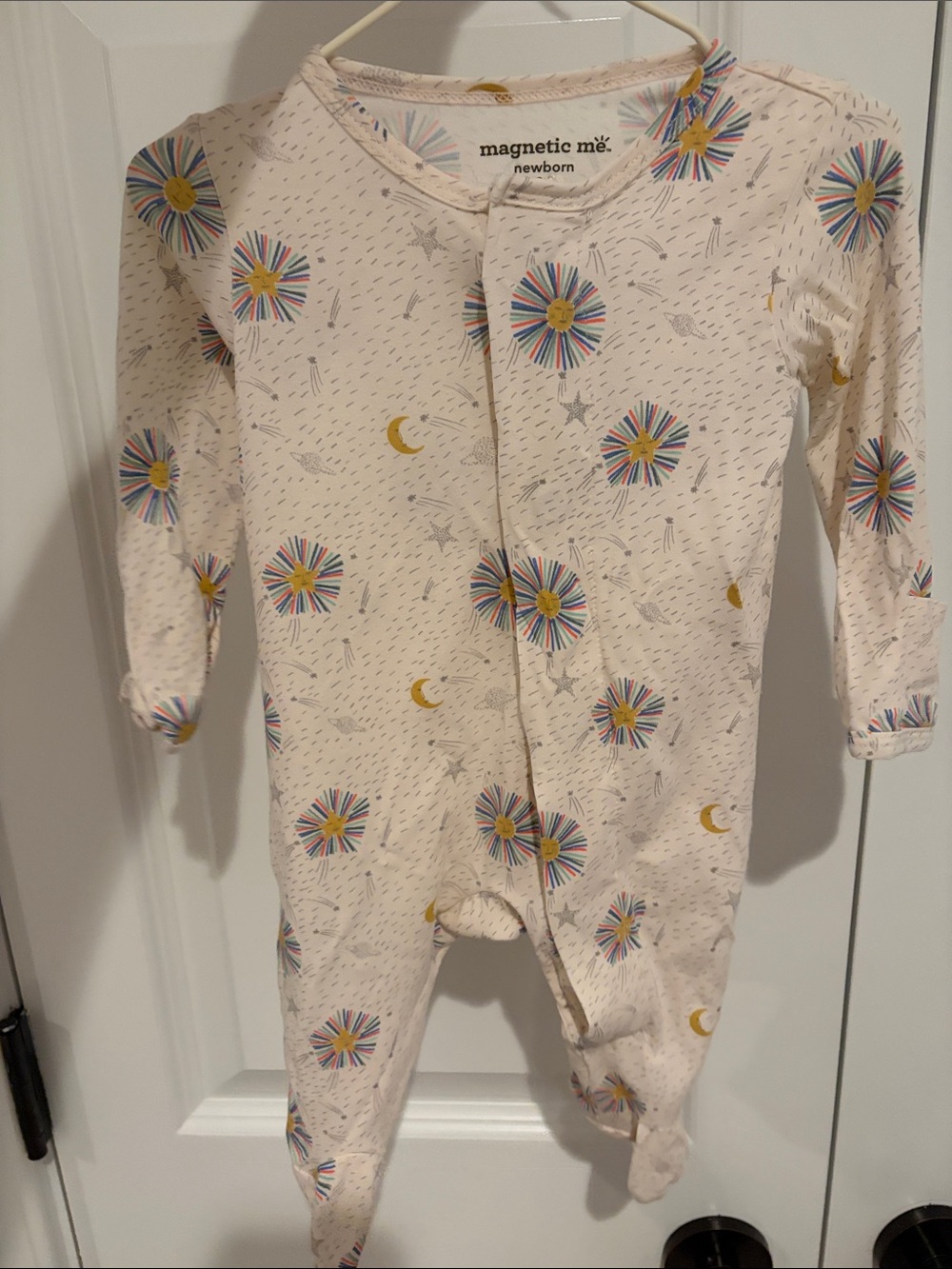 Magnetic Me Newborn Cream Moon & Star One-Piece - Picture 2 of 3